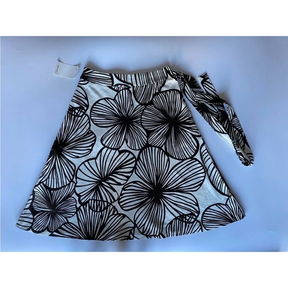 ZARA Linen Blend A-Line Skirt Size S Large Floral Print - Picture 3 of 4